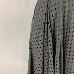 MOSCHINO Size 8 Black Cotton Eyelet A-Line Skirt