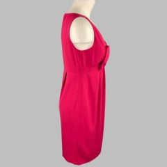 MOSCHINO Größe 8 Rosa Fuchsia Polyester Empire Taille Cocktailkleid mit Empire-Taille