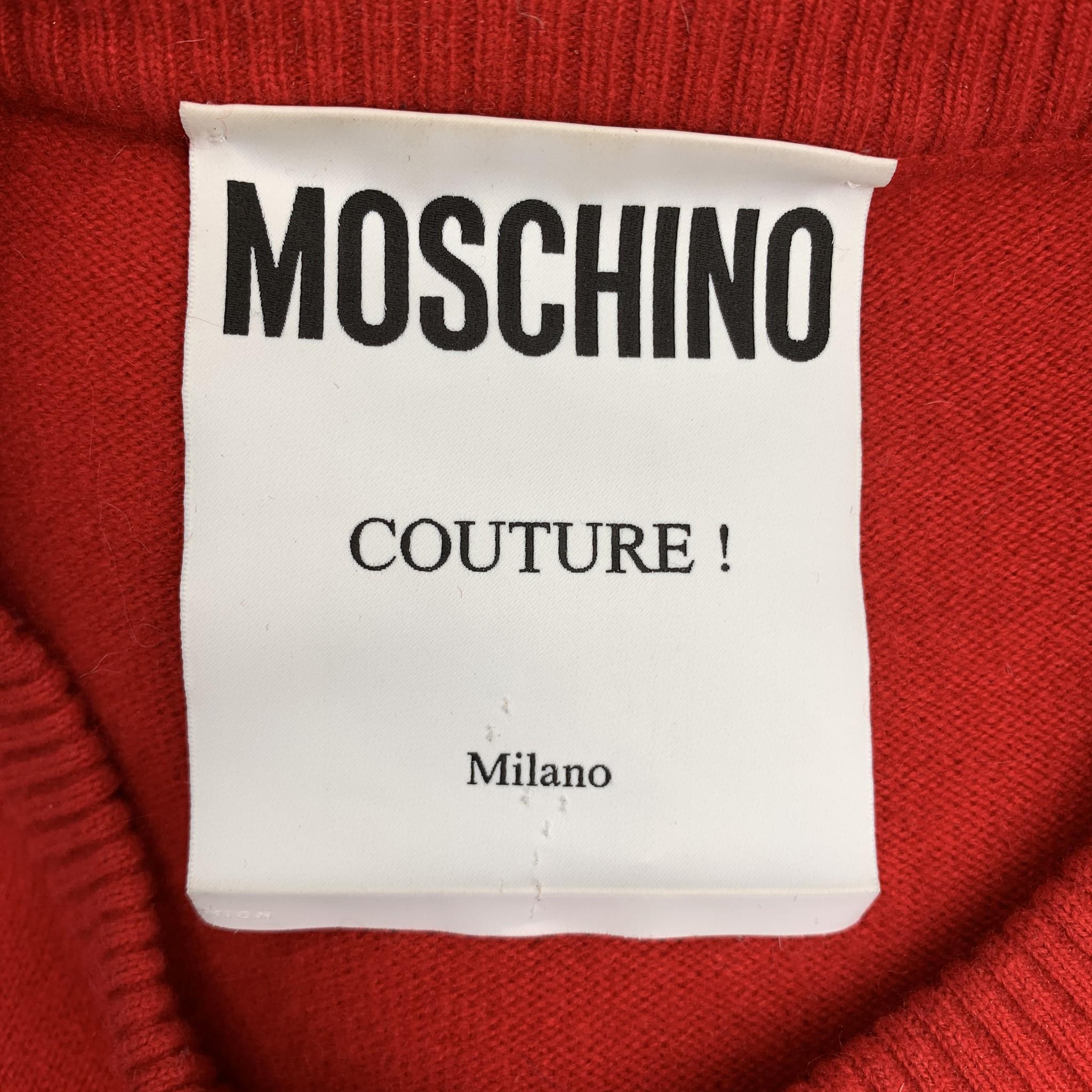Men's MOSCHINO Size S Red & Yellow Fast Food Collection Pullover