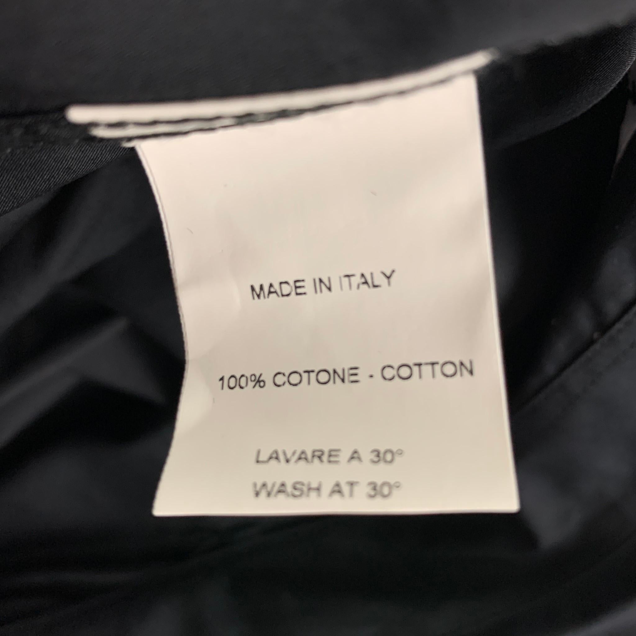 MOSCHINO Size XXL Black Cotton Button Up Long Sleeve Shirt 1