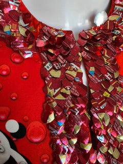 MOSCHINO Soda print coat with aluminum trim