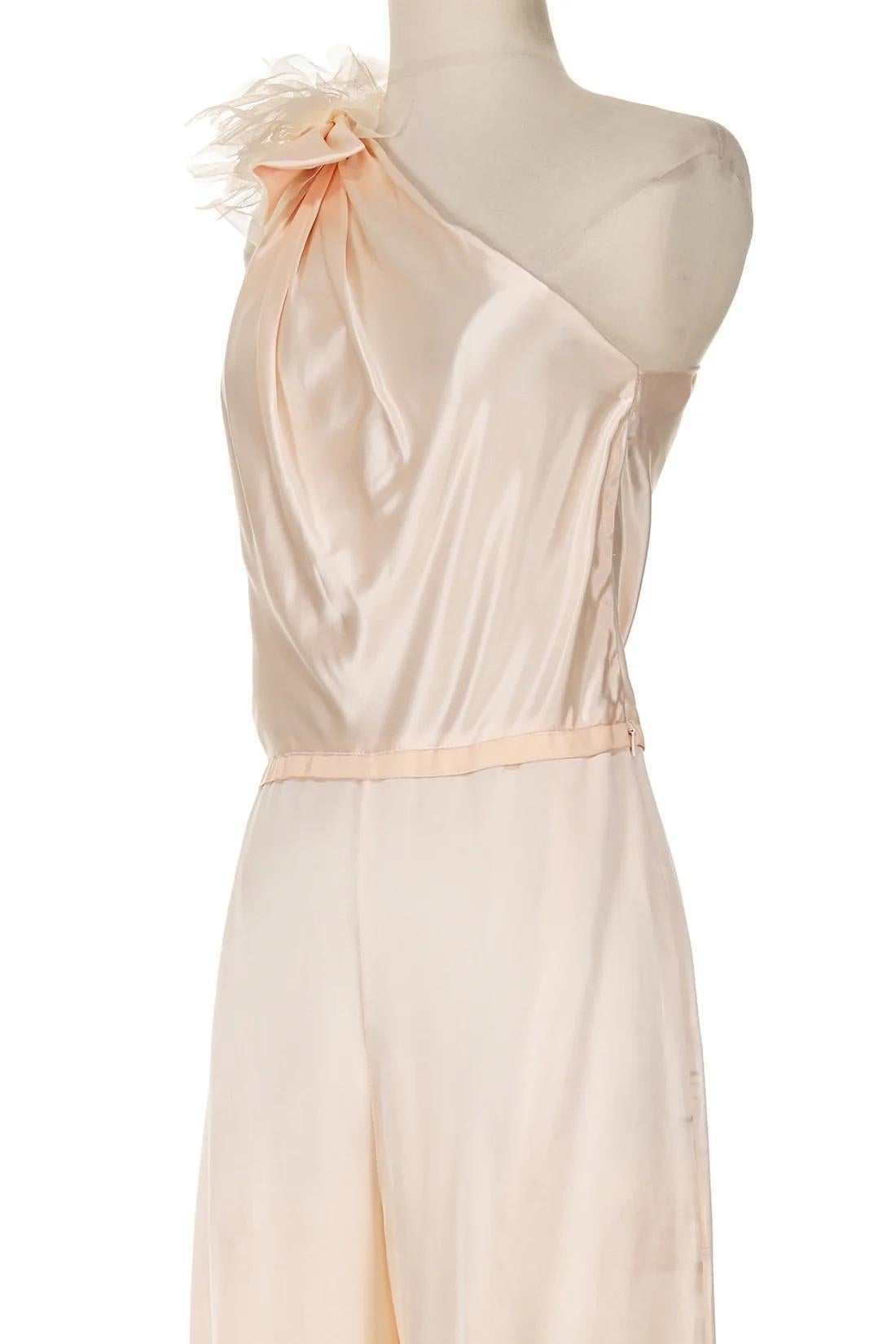 Beige Moschino Spring 2014 Pink Jumpsuit (Runway Look 28) For Sale