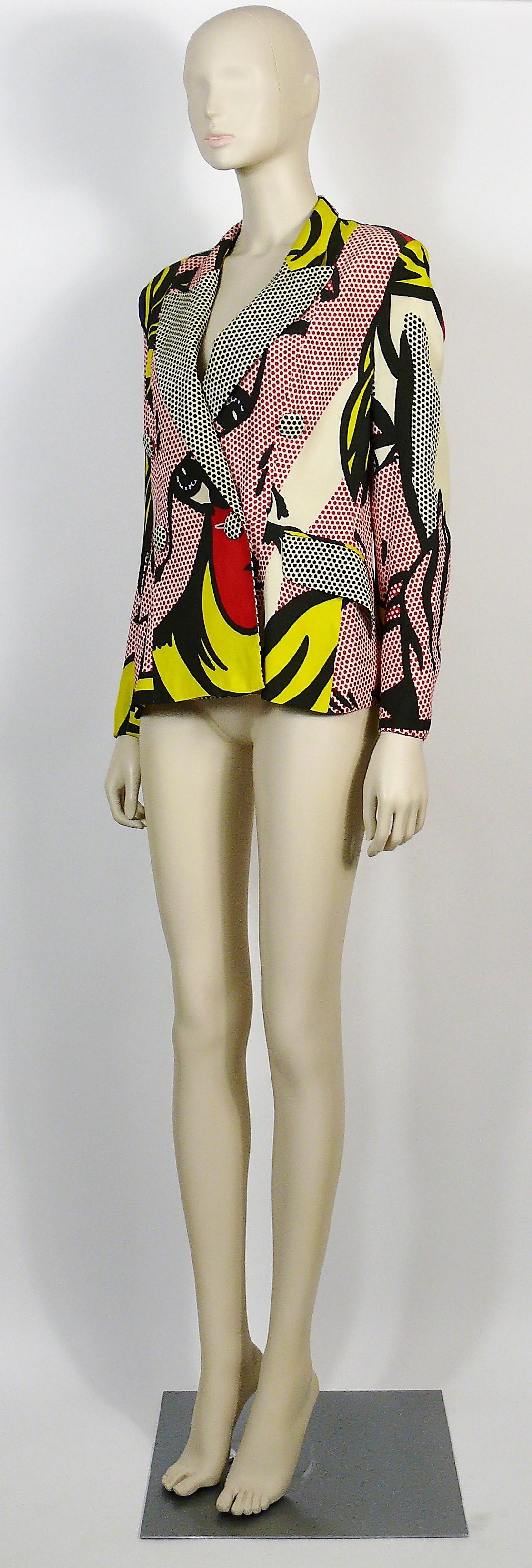 pop art print blazer