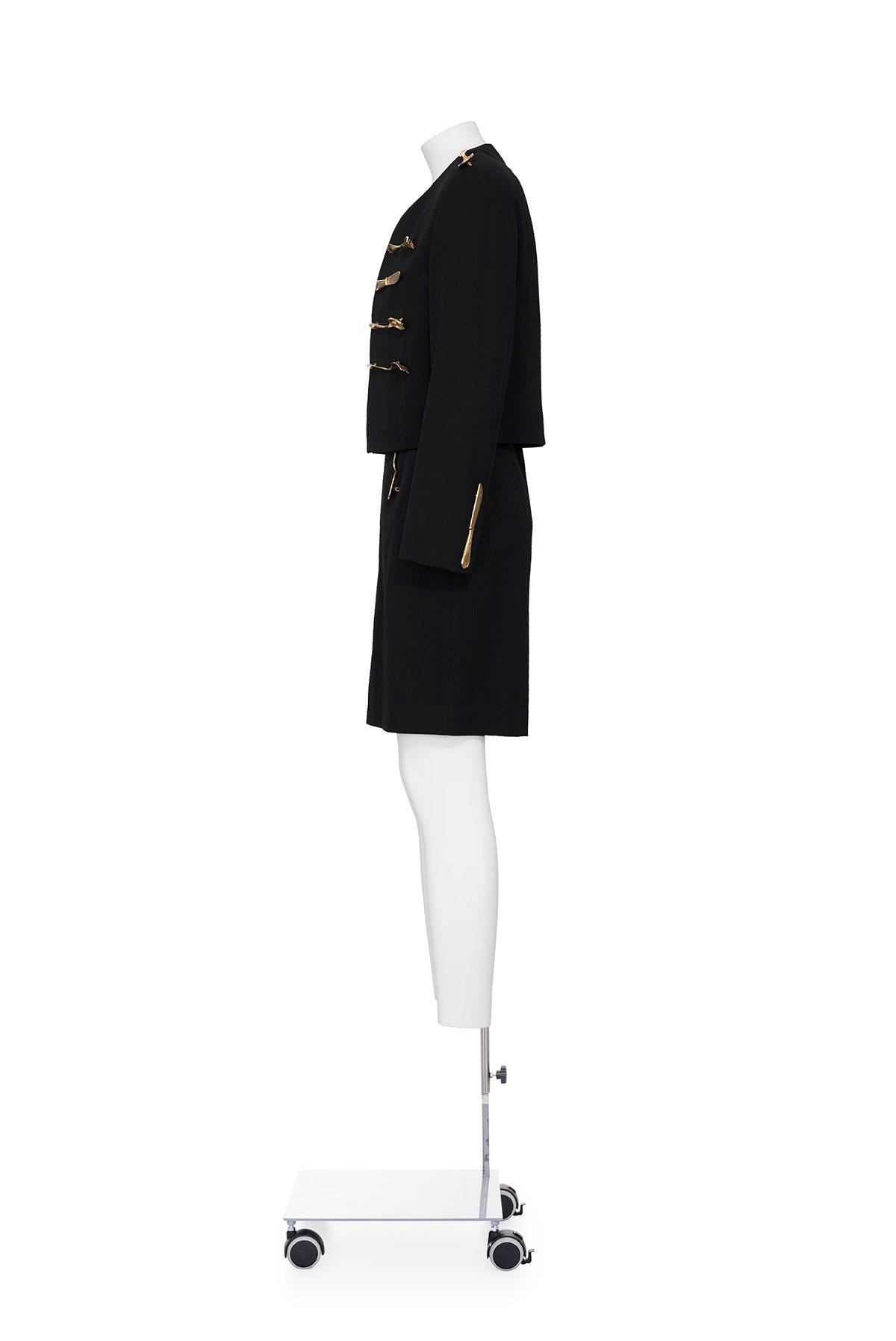 Spring Summer 1994 iconic and rare cutlery dinner suit from MOSCHINO COUTURE! 