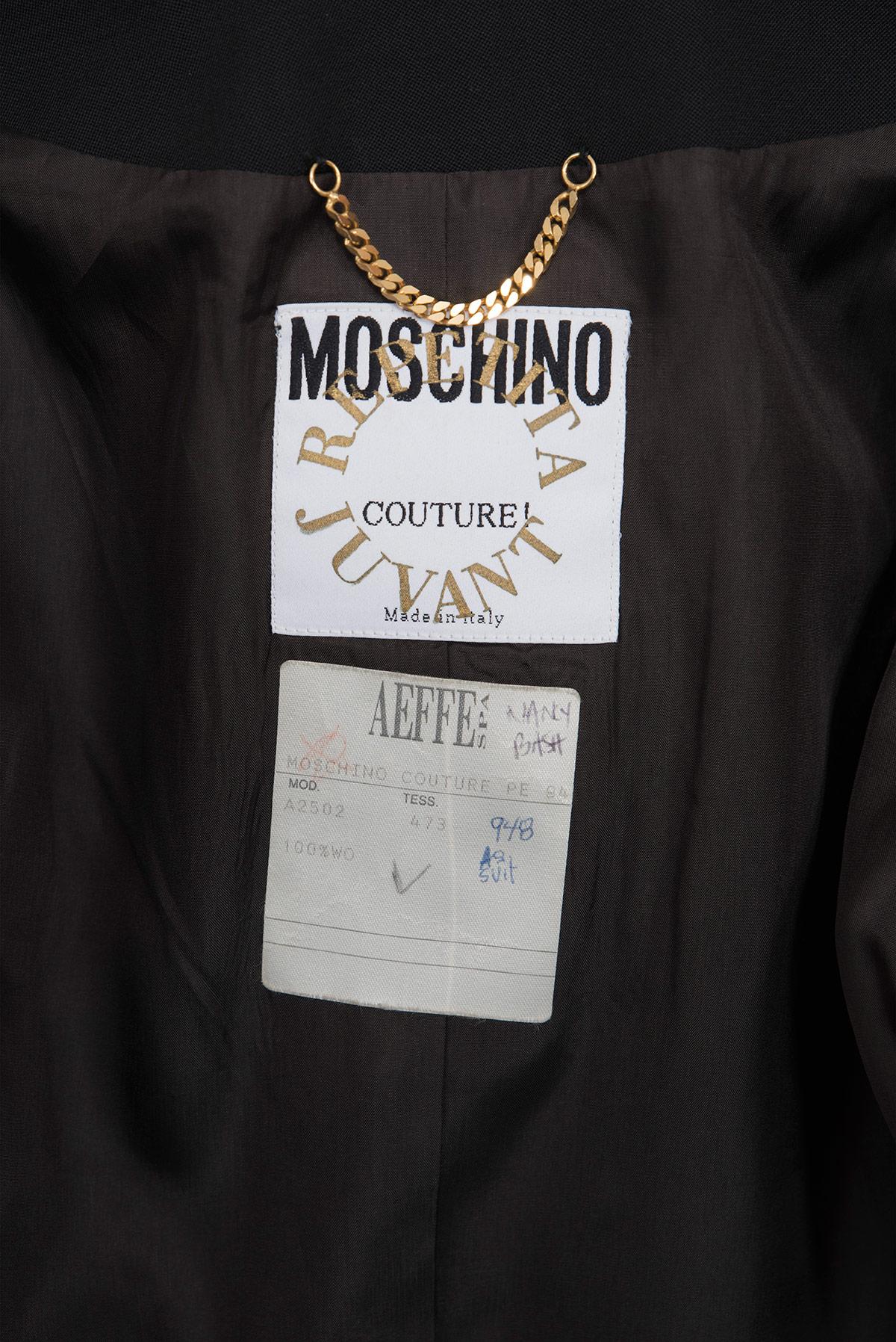 MOSCHINO SS 94 Iconic and Rare Cutlery Dinner Suit For Sale 1