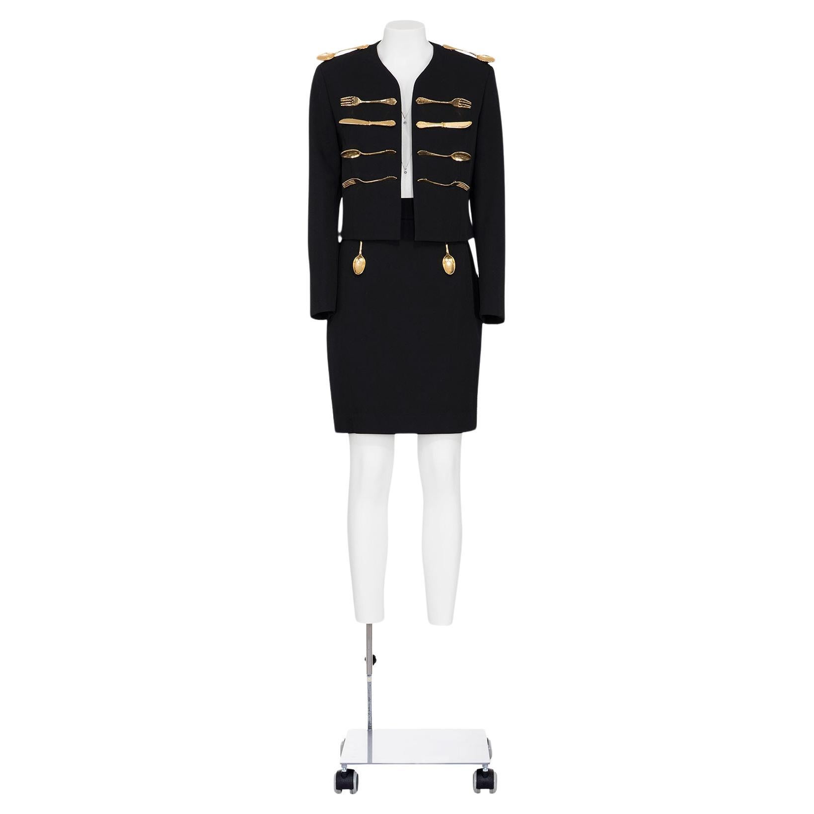 MOSCHINO SS 94 Iconic and Rare Cutlery Dinner Suit For Sale