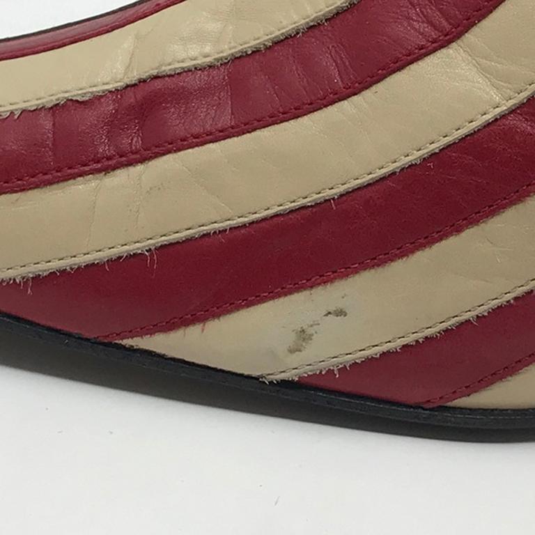 Moschino Stars & Stripes Leather Ankle Boots In Good Condition In Los Angeles, CA