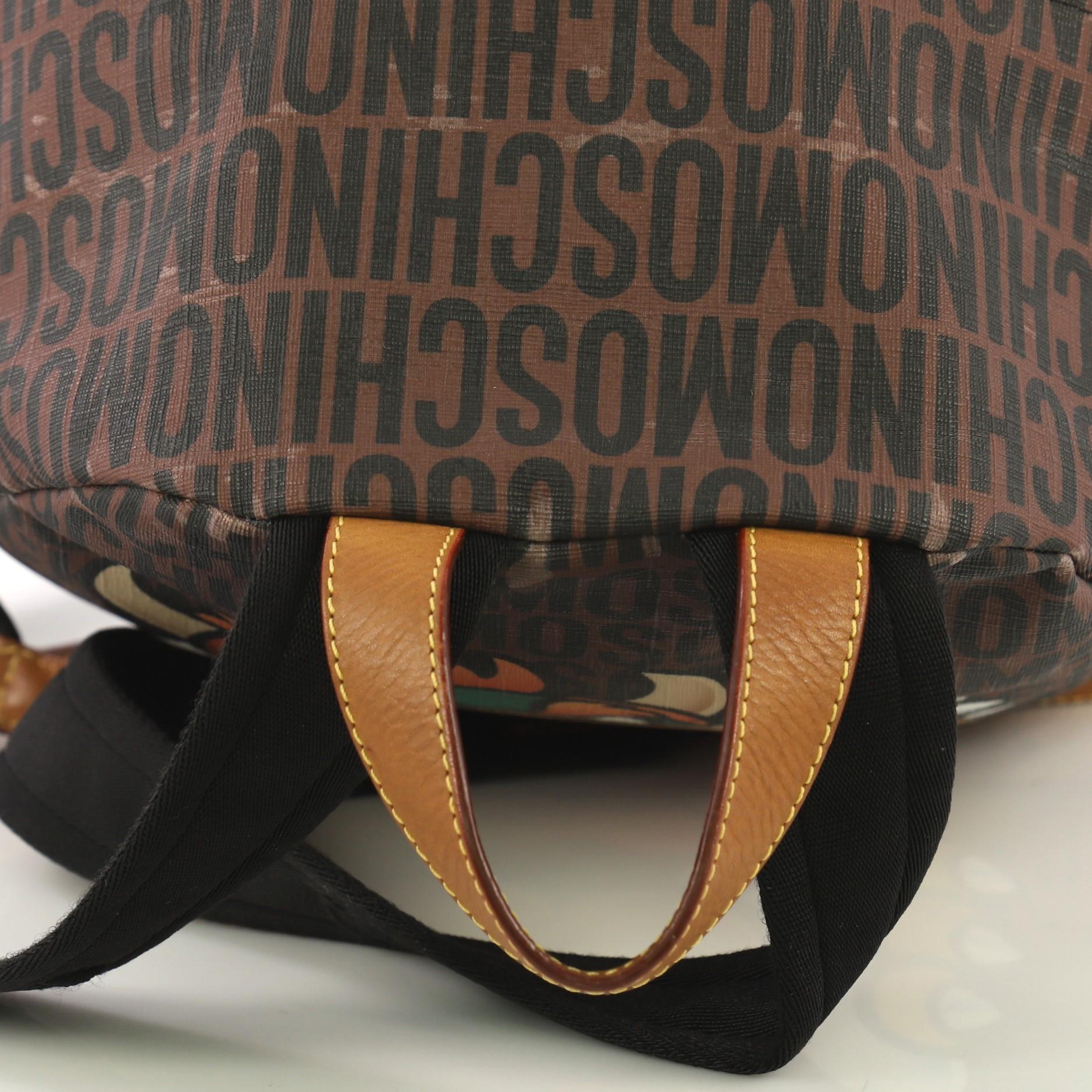 Moschino Super Moschino Backpack Printed PVC Large In Good Condition In NY, NY