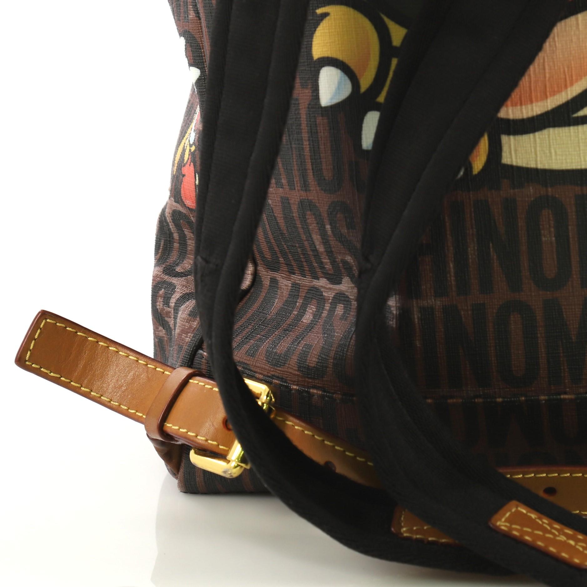 Women's Moschino Super Moschino Backpack Printed PVC Large