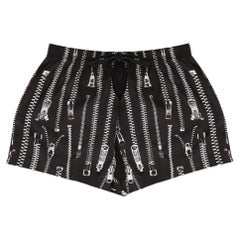 Moschino Swim All-Over Zip Print Trunks