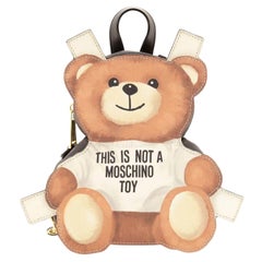 Moschino Teddy Bear Shape Backpack Printed Leather