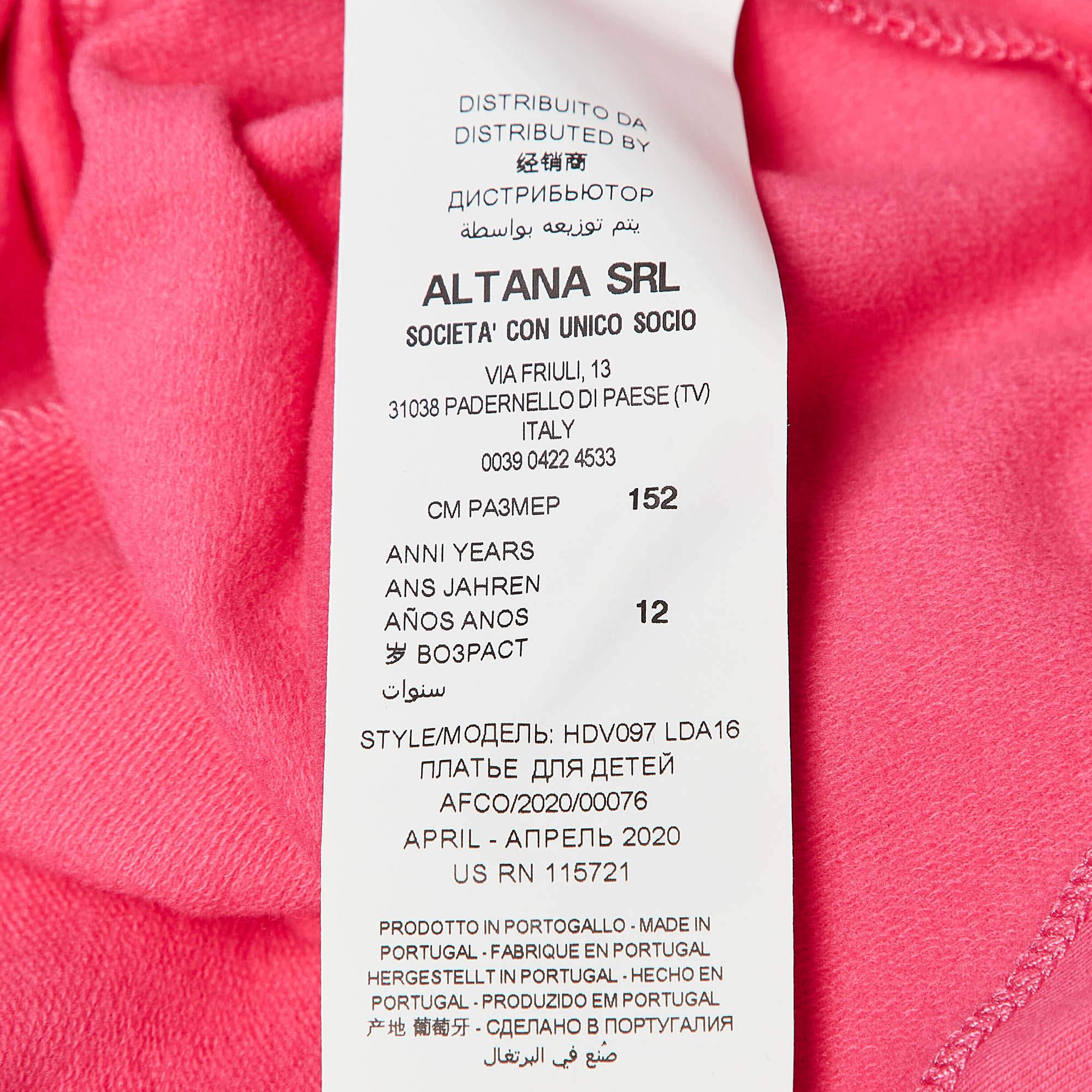 Robe à capuche Moschino rose teddy imprimé en coton 12 Y Unisexe en vente