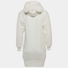 Moschino Teen White Teddy Bear Cotton Hoodie Dress (12 Yrs)