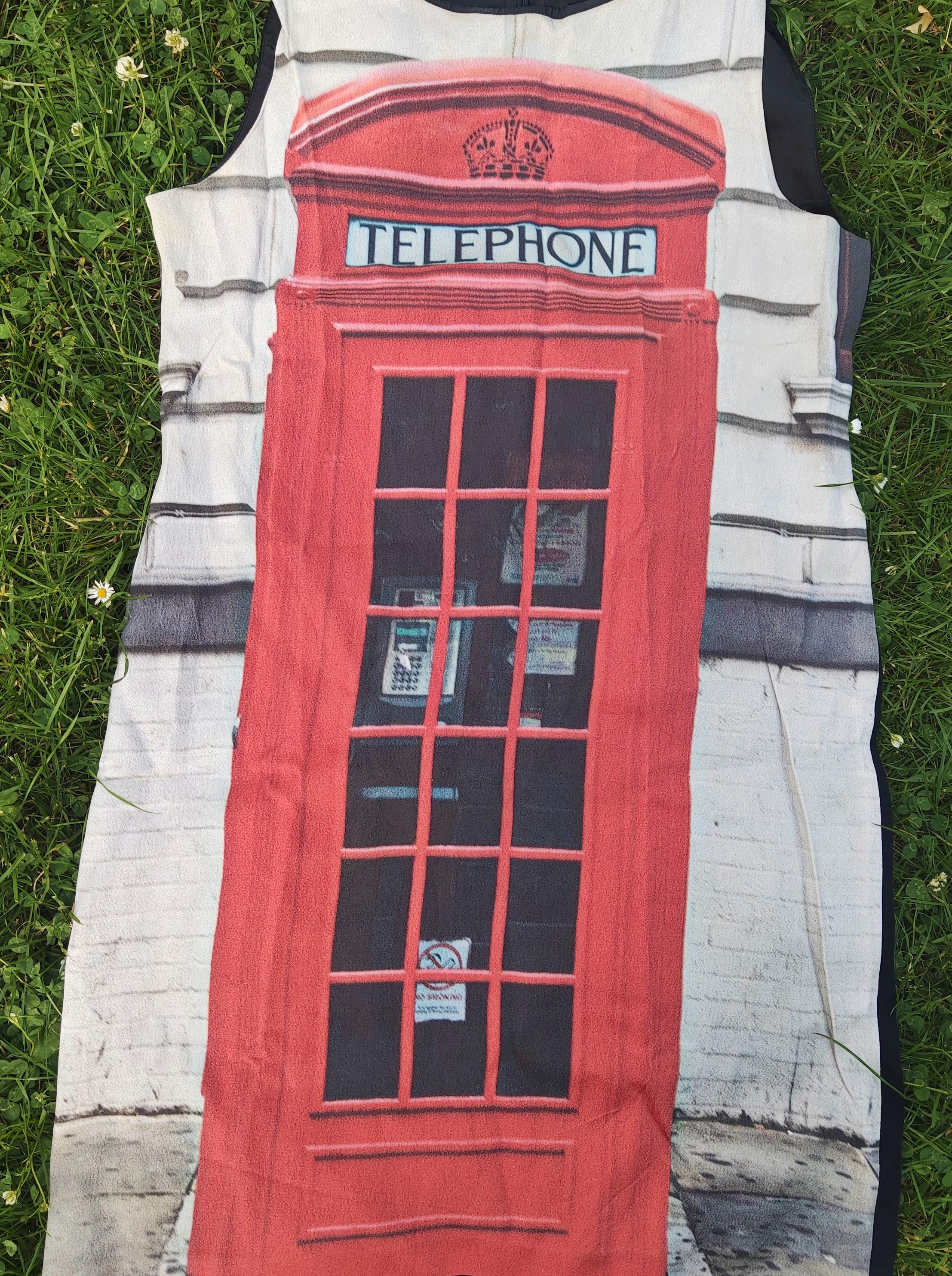 telephone print dress