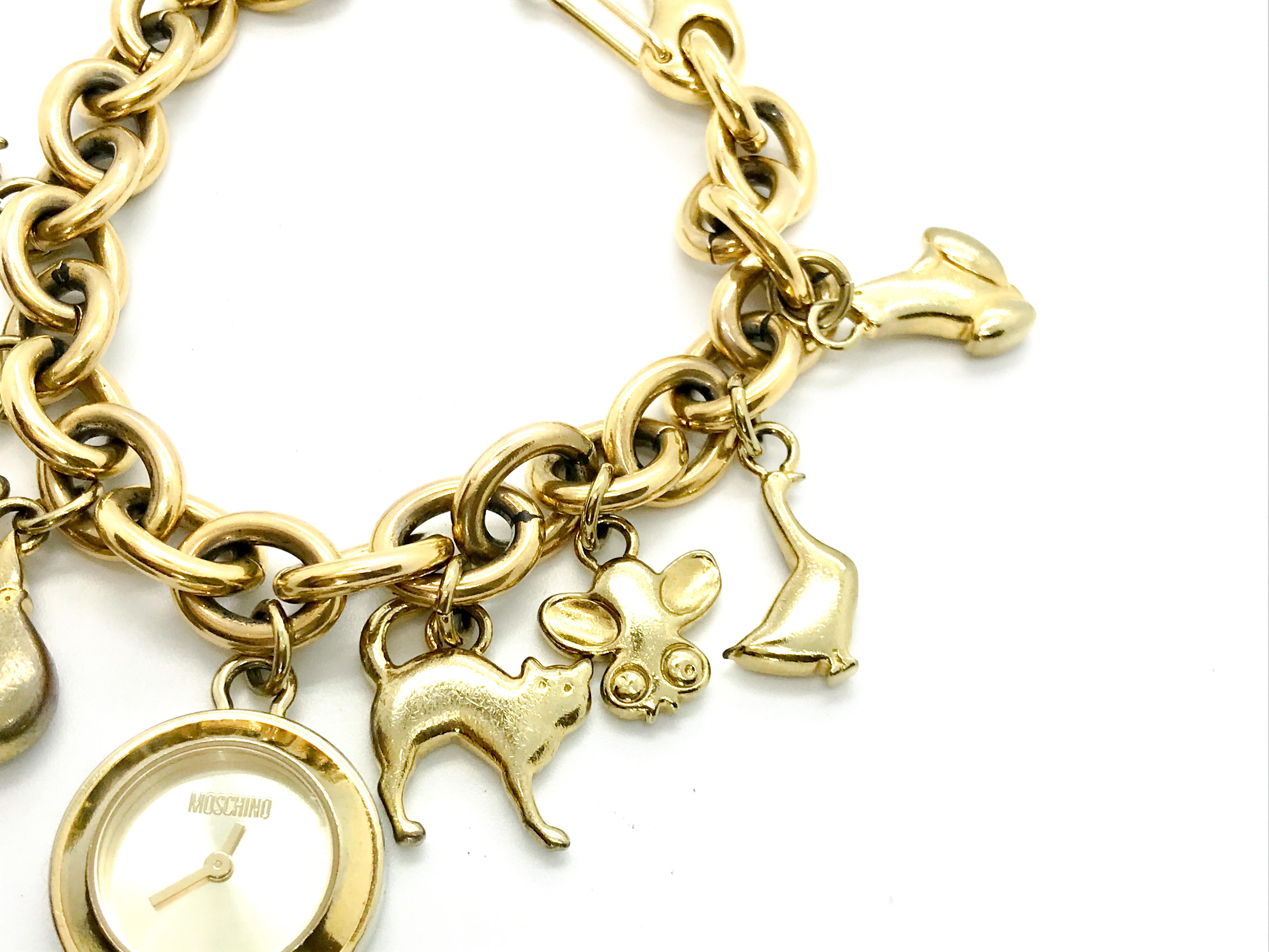 bracelet with watch charm