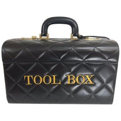 Vintage Moschino Tool Box Very Rare Train Case Red Wall 1980s