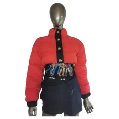 Moschino [tv] H&M Cropped Red Puffer Jacket SZ 34