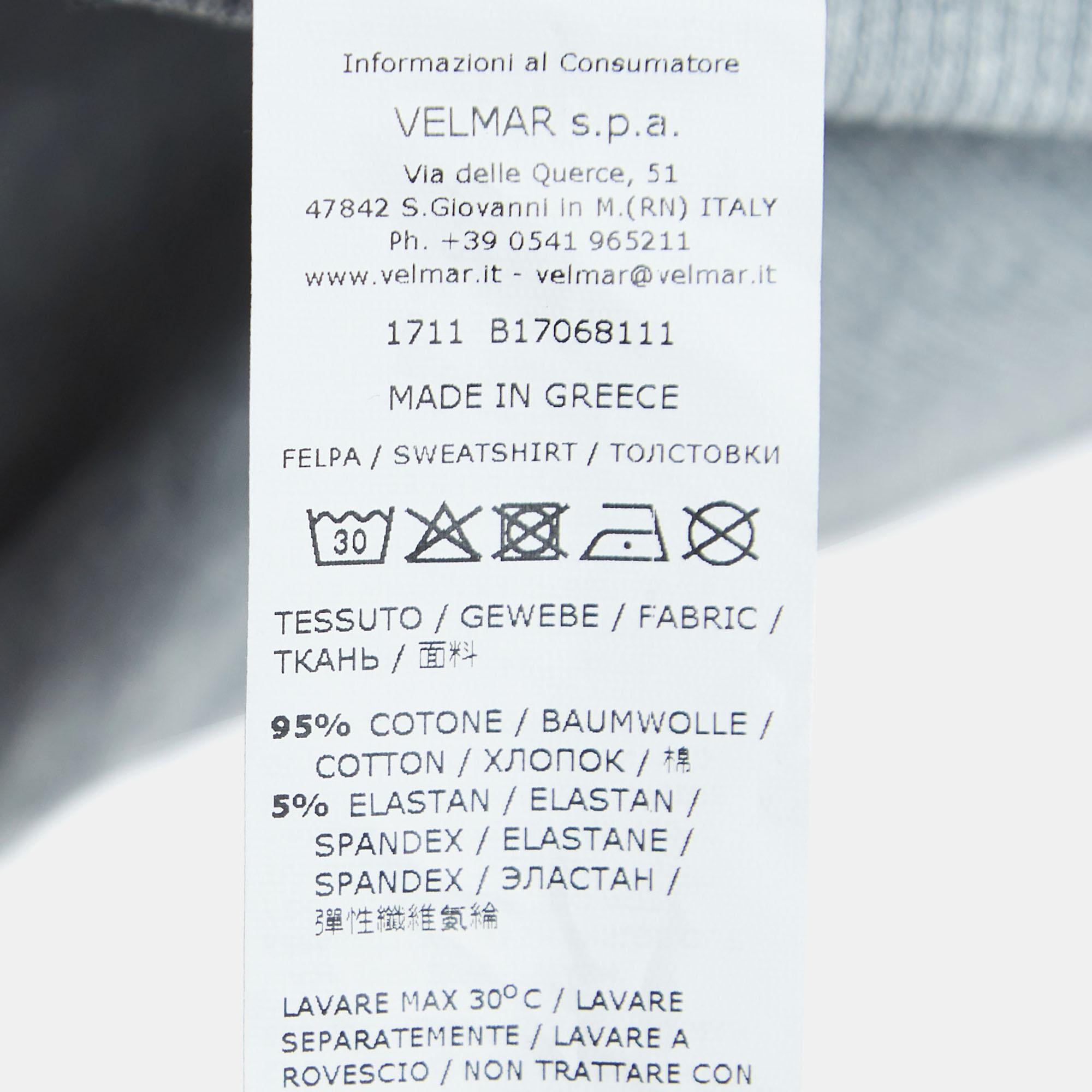 Moschino Underwear Grey Cotton Logo Tape Detail Crew Neck Sweatshirt S In Excellent Condition For Sale In Dubai, Al Qouz 2