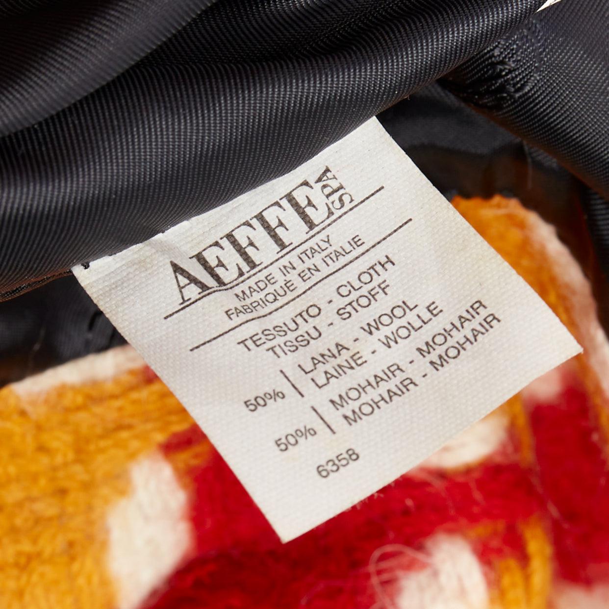 MOSCHINO Giacca vintage anni '90 in pied-de-poule arancione IT42 M in vendita 5