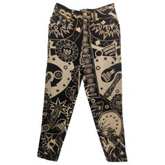 Moschino Vintage 1990s Slot Collection Unisex Cotton Pants Size 40