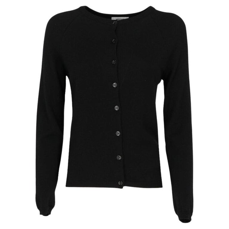 Moschino Vintage 2000s black wool cardigan For Sale at 1stDibs