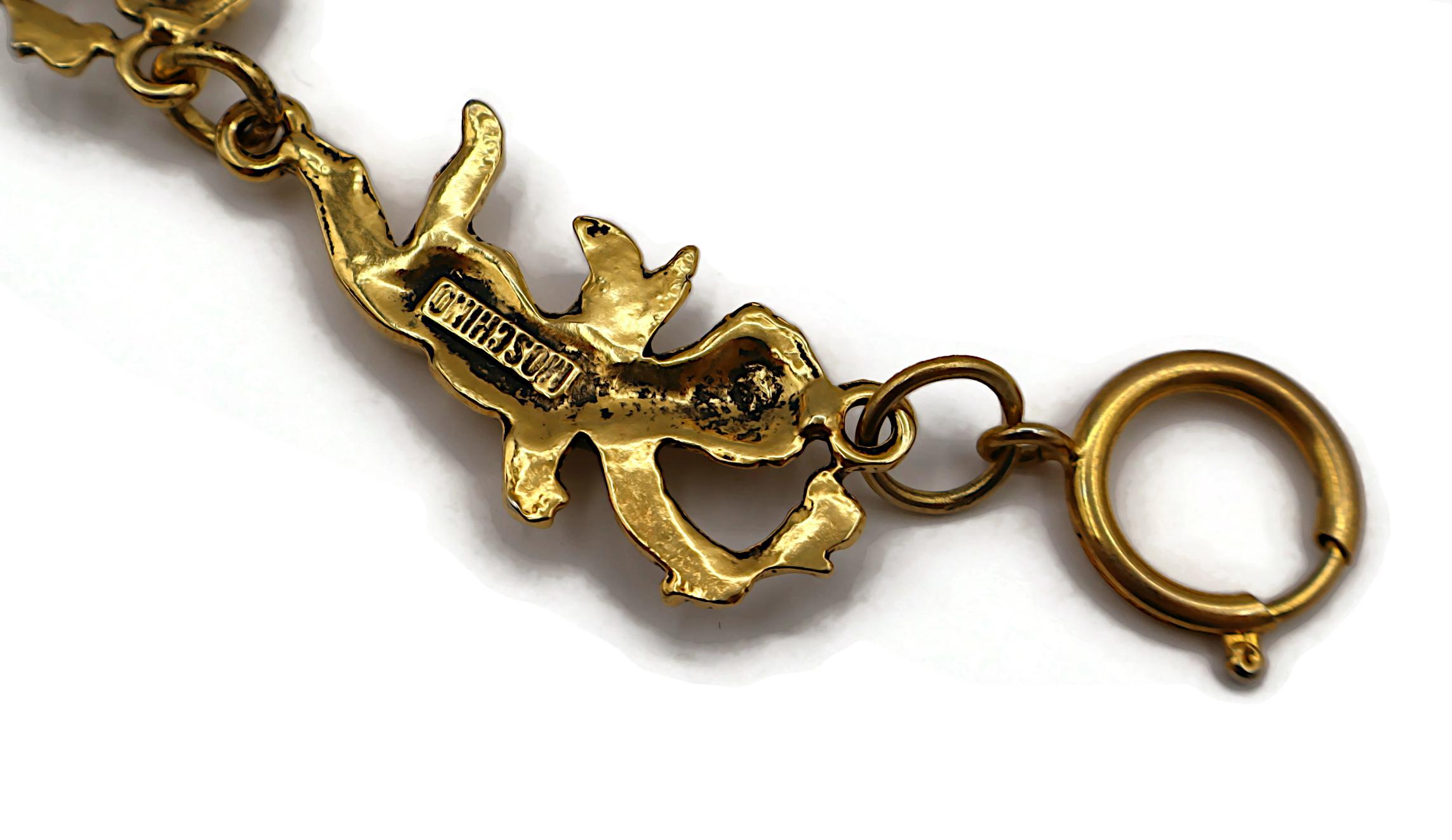 MOSCHINO Collier chérubin vintage en or vieilli en vente 9