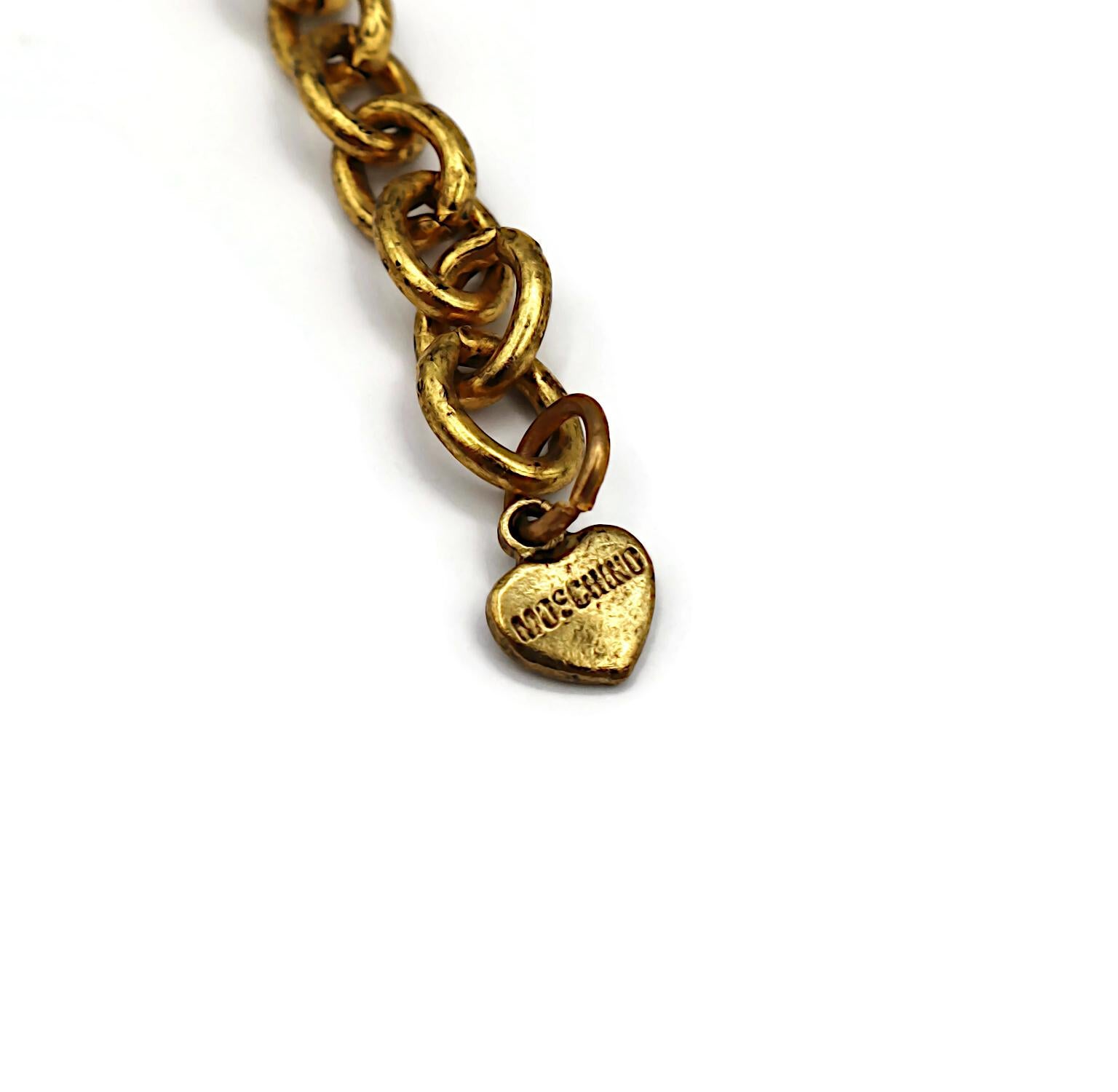 MOSCHINO Vintage Antiquities Gold Ton Fragezeichen Gürtel im Angebot 7