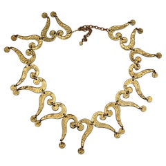 MOSCHINO Vintage Antiquities Gold Tone Question Mark Belt