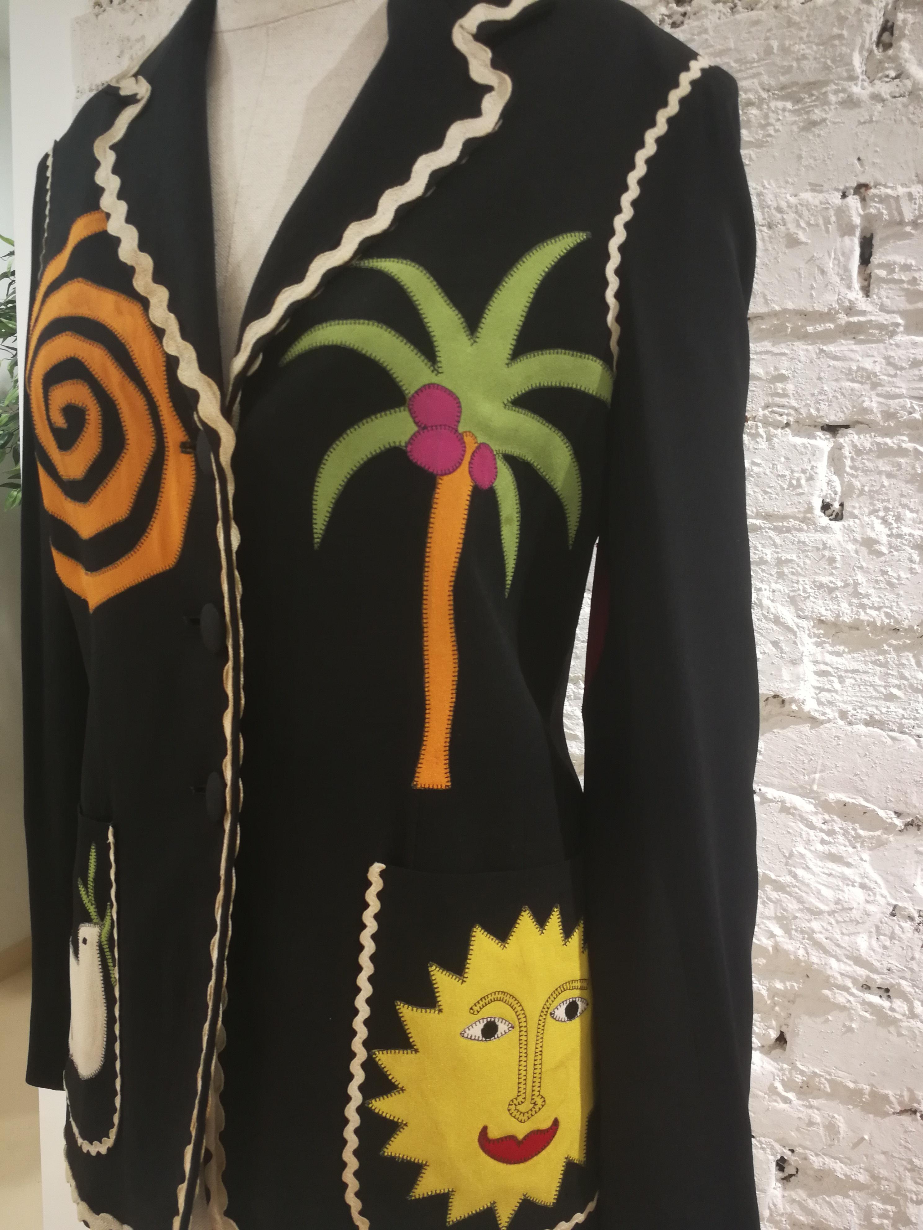 Moschino Vintage Blue Blazer Coat 5