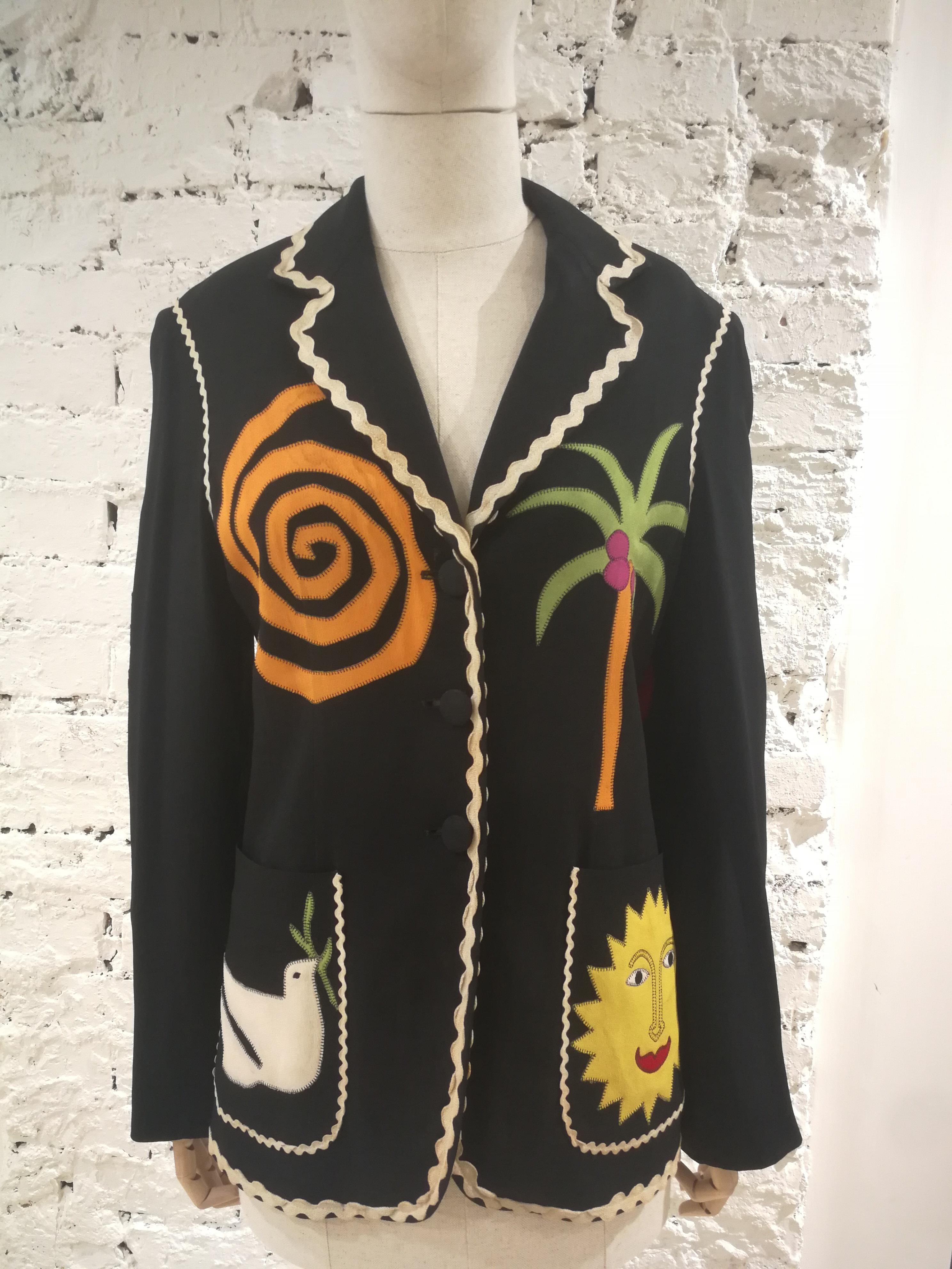 Moschino Vintage Blue Blazer Coat 4