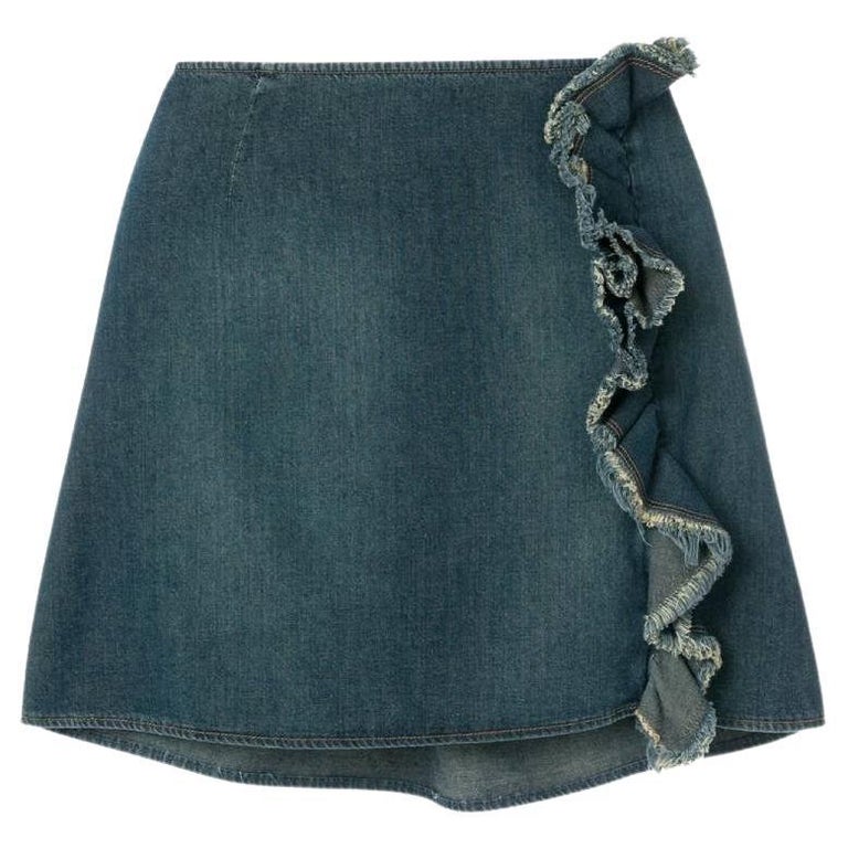 MOSCHINO 1990s crepe and rickrack mini skirt