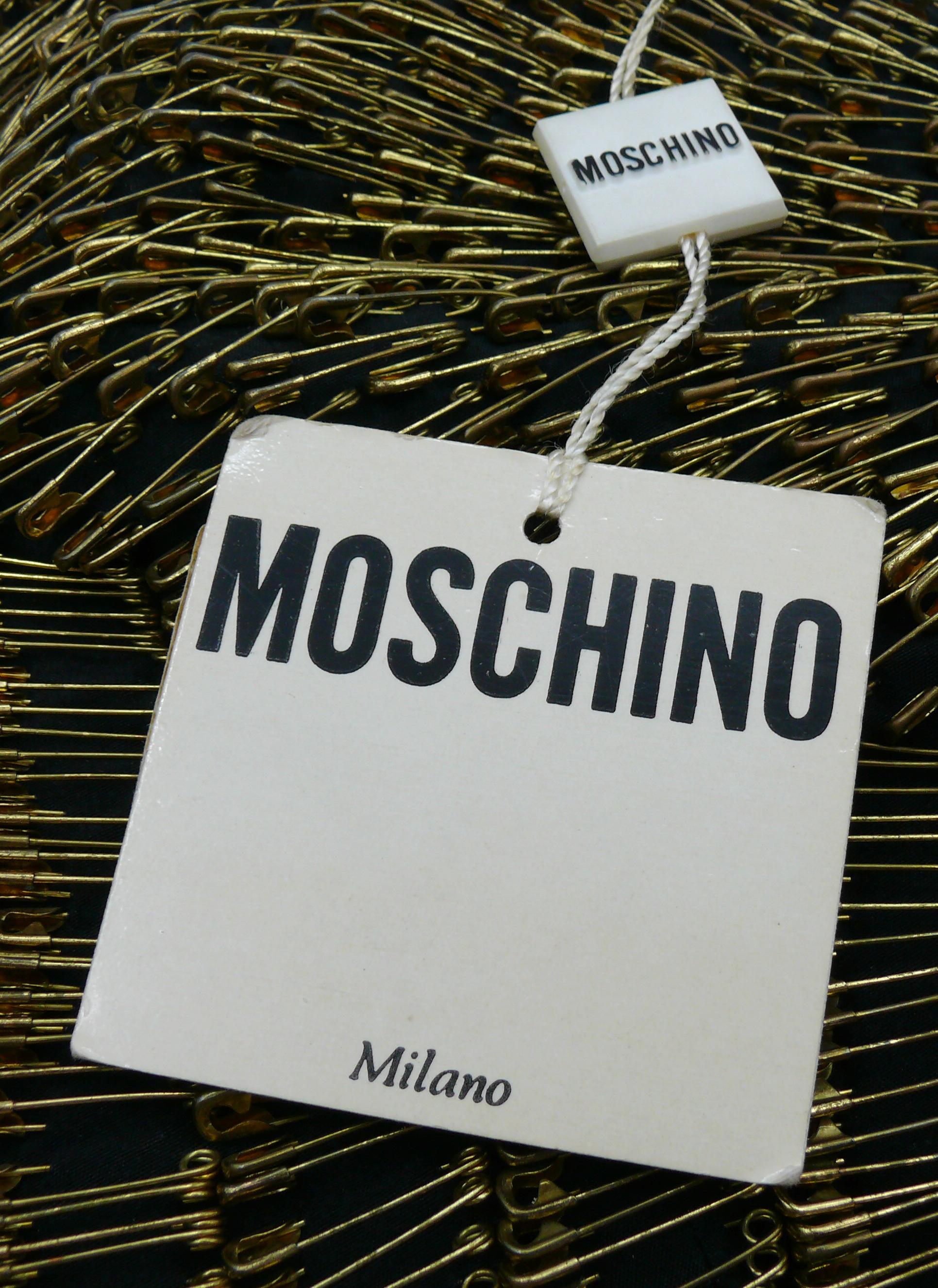 MOSCHINO Vintage Documented Safety Pin Bustier Dress US Size 10 For Sale 4