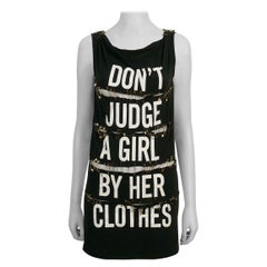 Moschino Vintage Don't Judge a Girl by her Clothes Mini Dress US Size 6