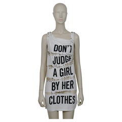 Moschino Vintage Don't Judge a Girl by her Clothes Mini Dress US Size 6