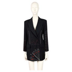 MOSCHINO Vintage Embroidered Metrics "You Can't Judge a Girl By Her Suit" Blazer
