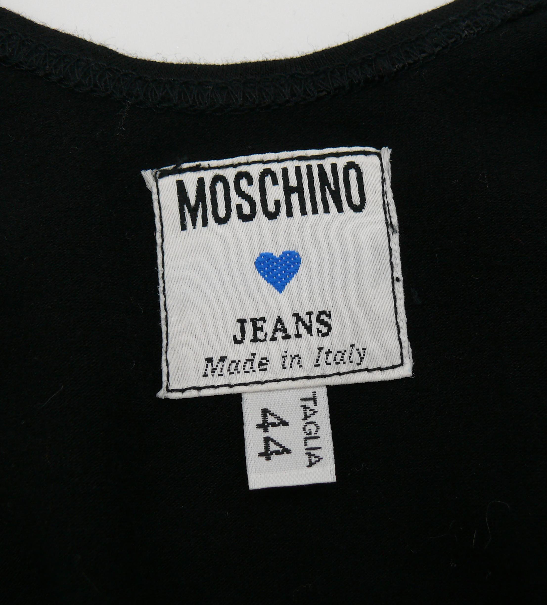 MOSCHINO - Robe moulante vintage à menuiserie française fantaisie en vente 5