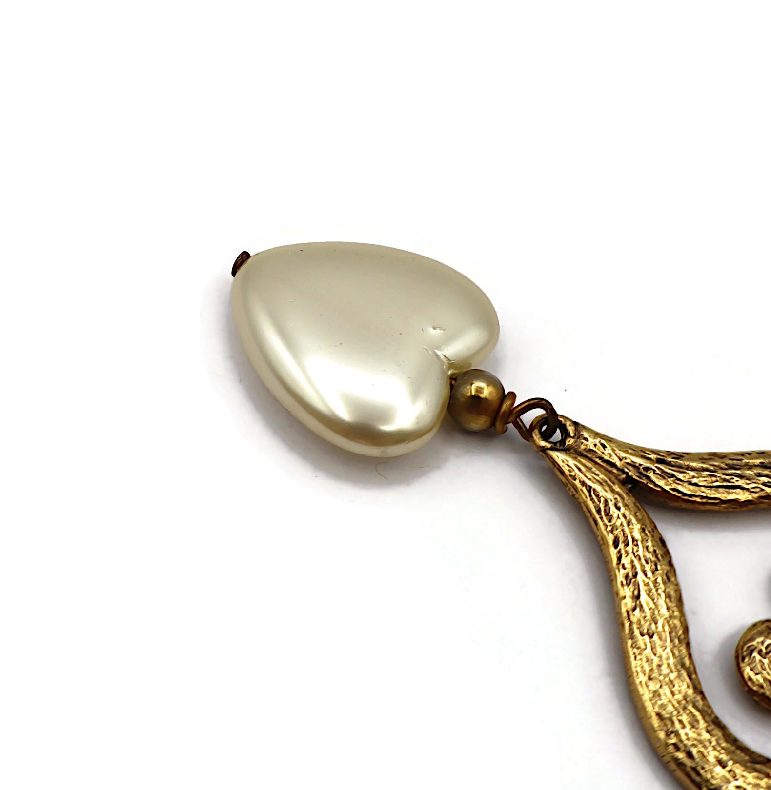 MOSCHINO Broche Ange Vintage Ton Or en vente 7
