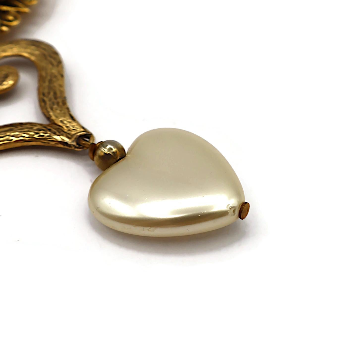 MOSCHINO Broche Ange Vintage Ton Or en vente 8