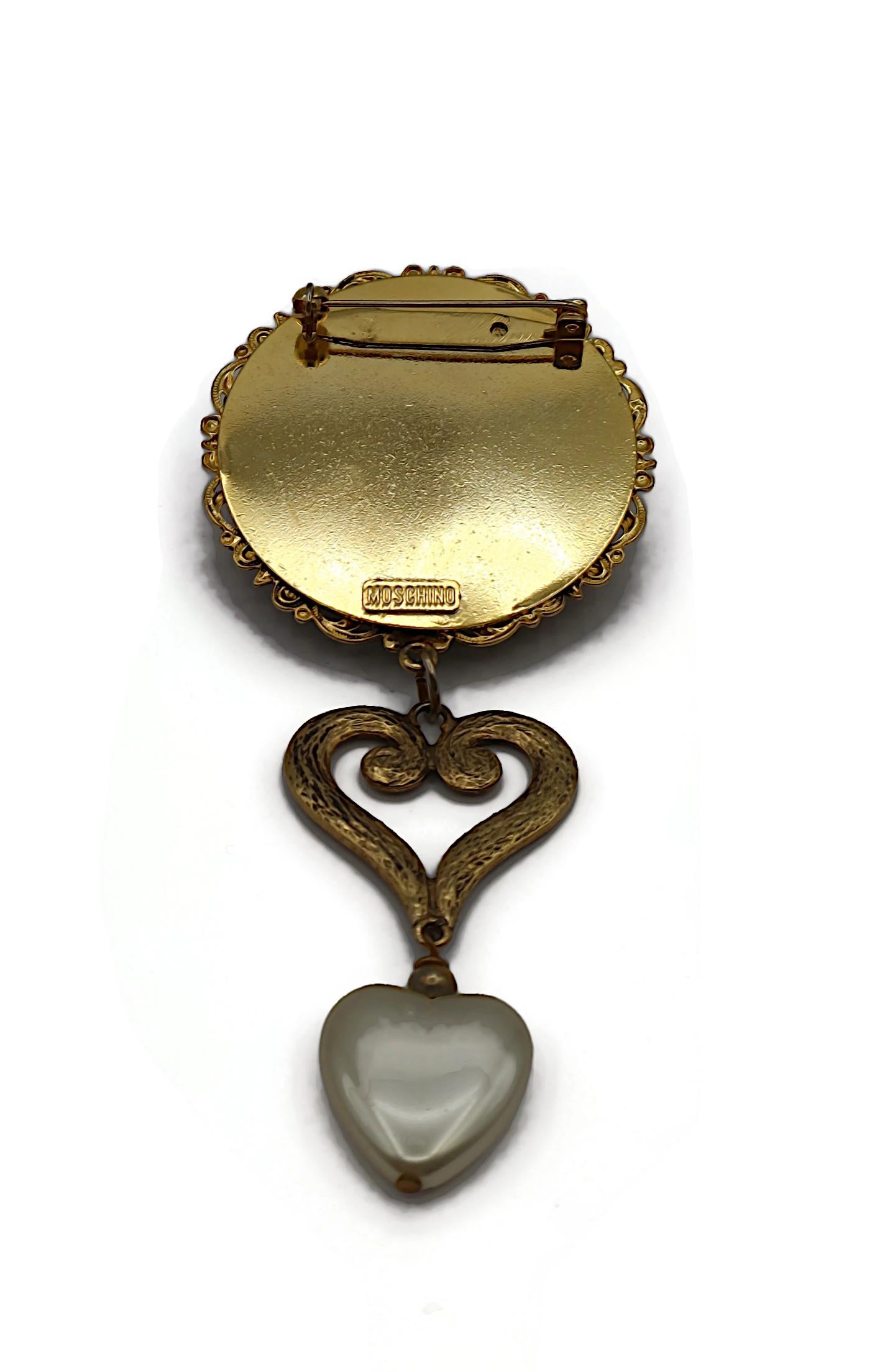 MOSCHINO Broche Ange Vintage Ton Or en vente 2