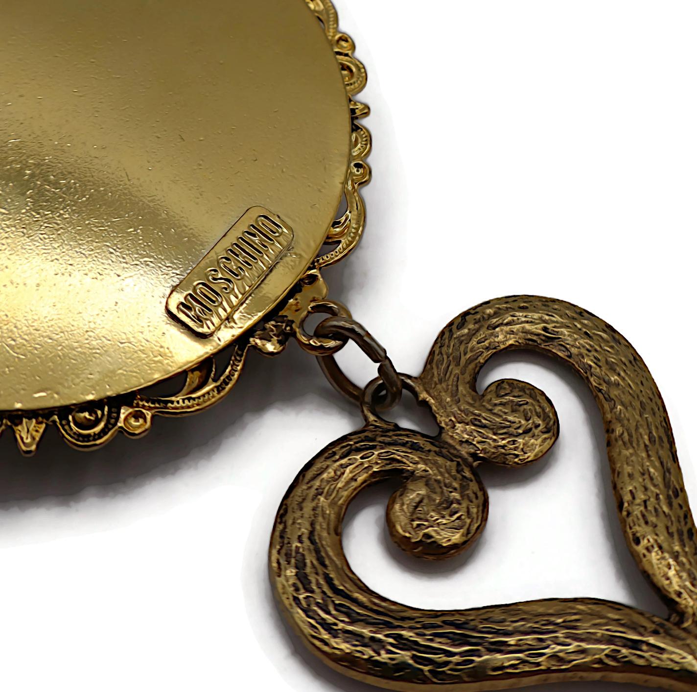 MOSCHINO Broche Ange Vintage Ton Or en vente 6