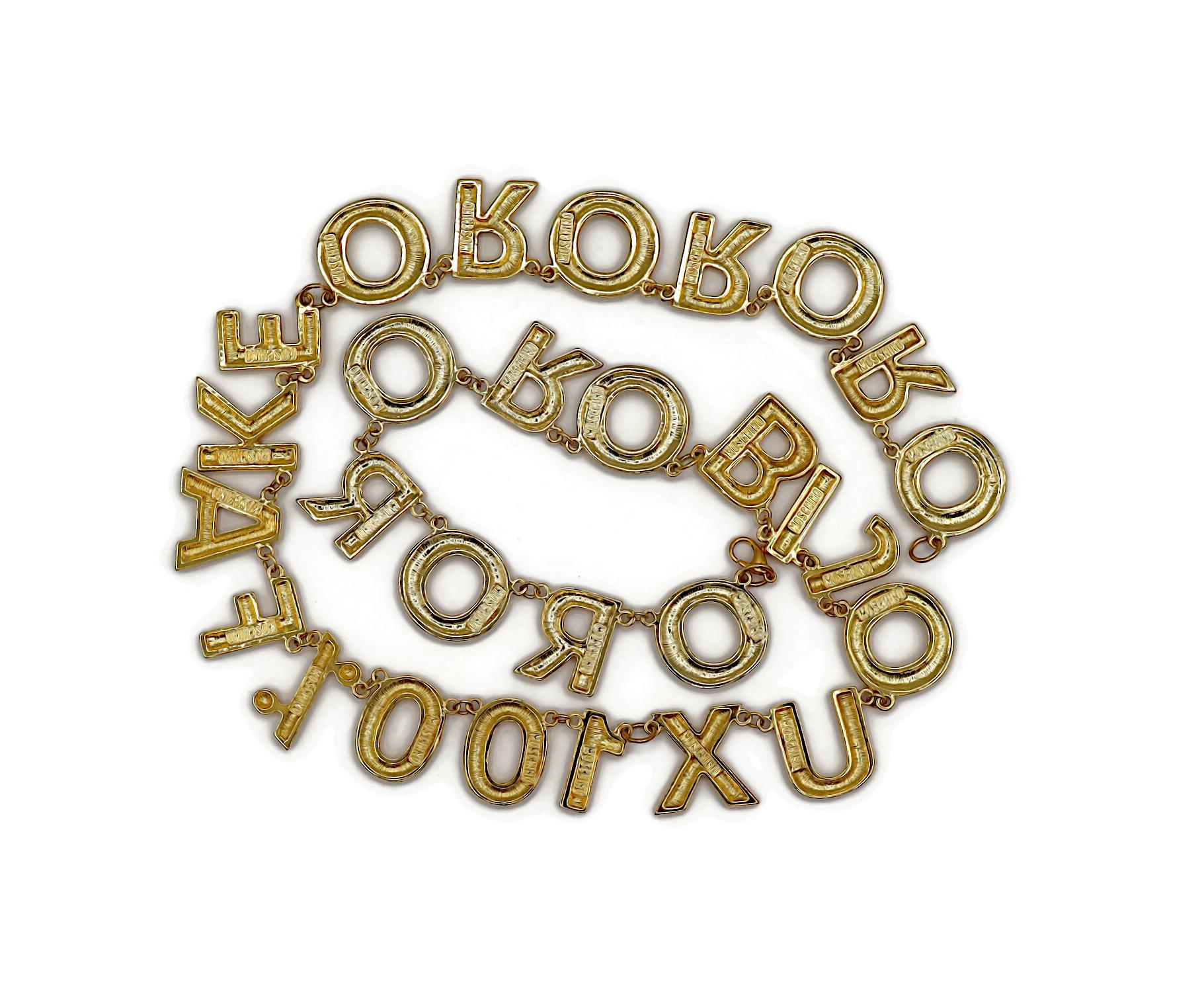 MOSCHINO Vintage Gold Tone 