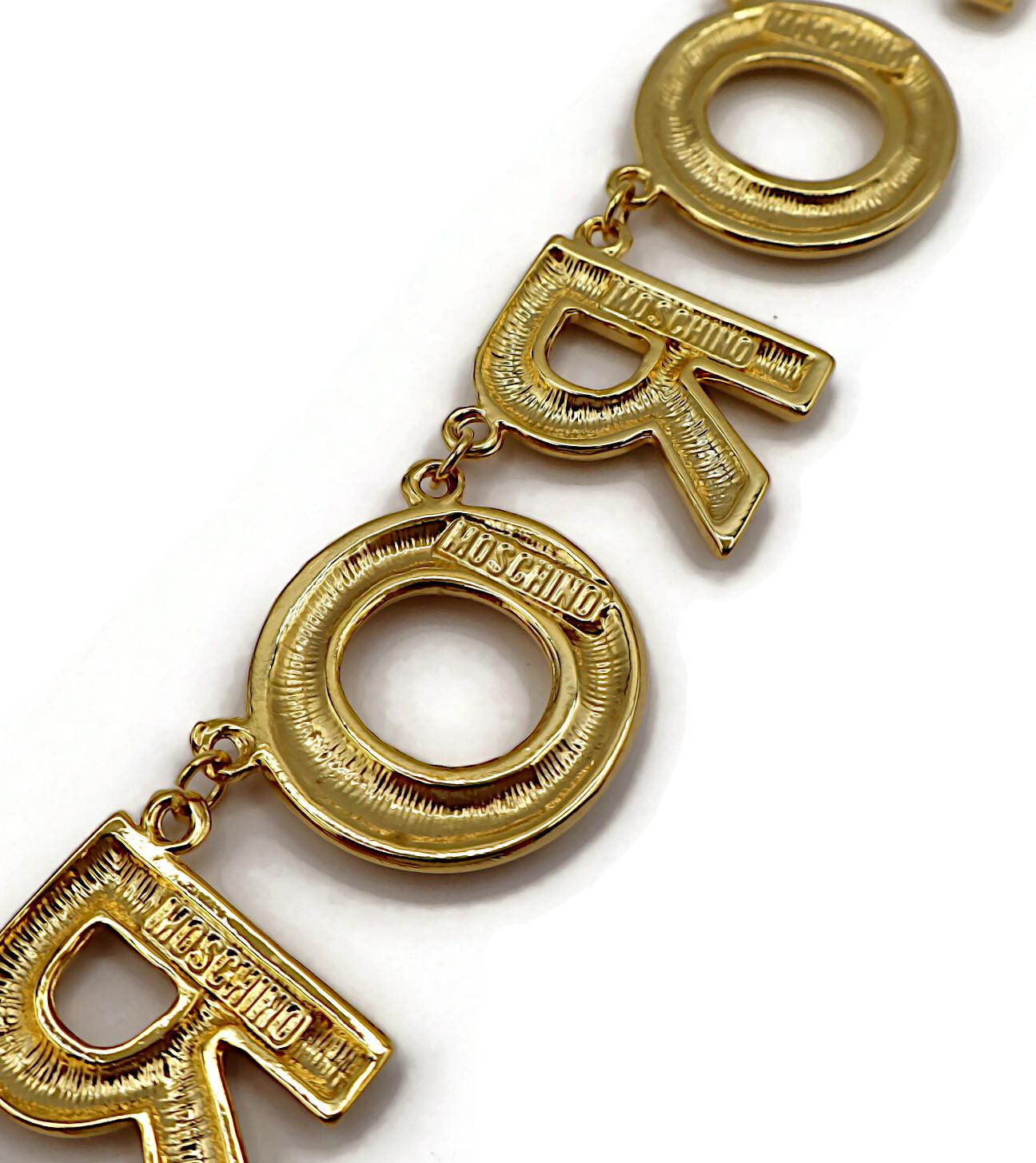 MOSCHINO Vintage Gold Tone 
