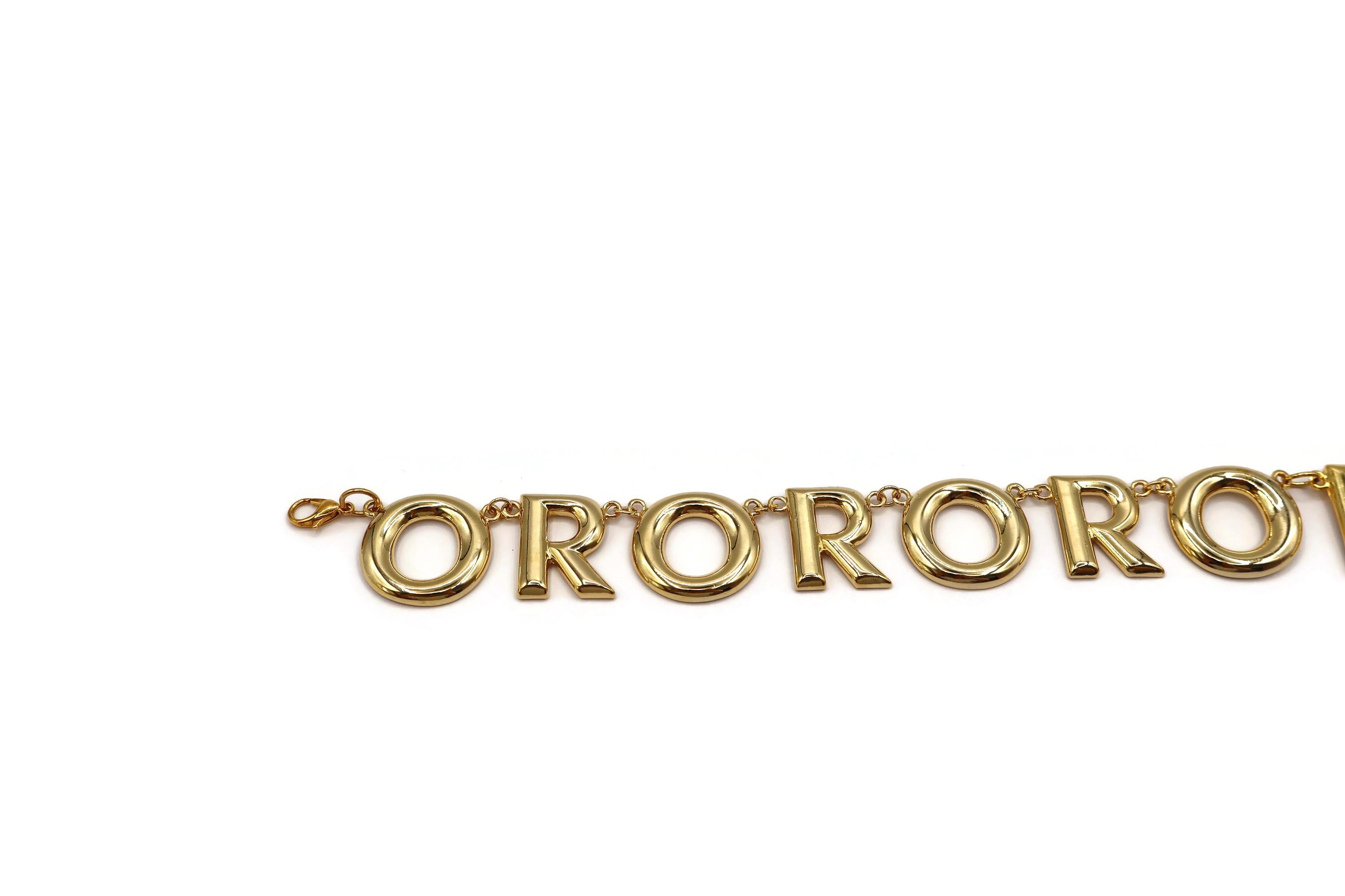 Women's MOSCHINO Vintage Gold Tone 