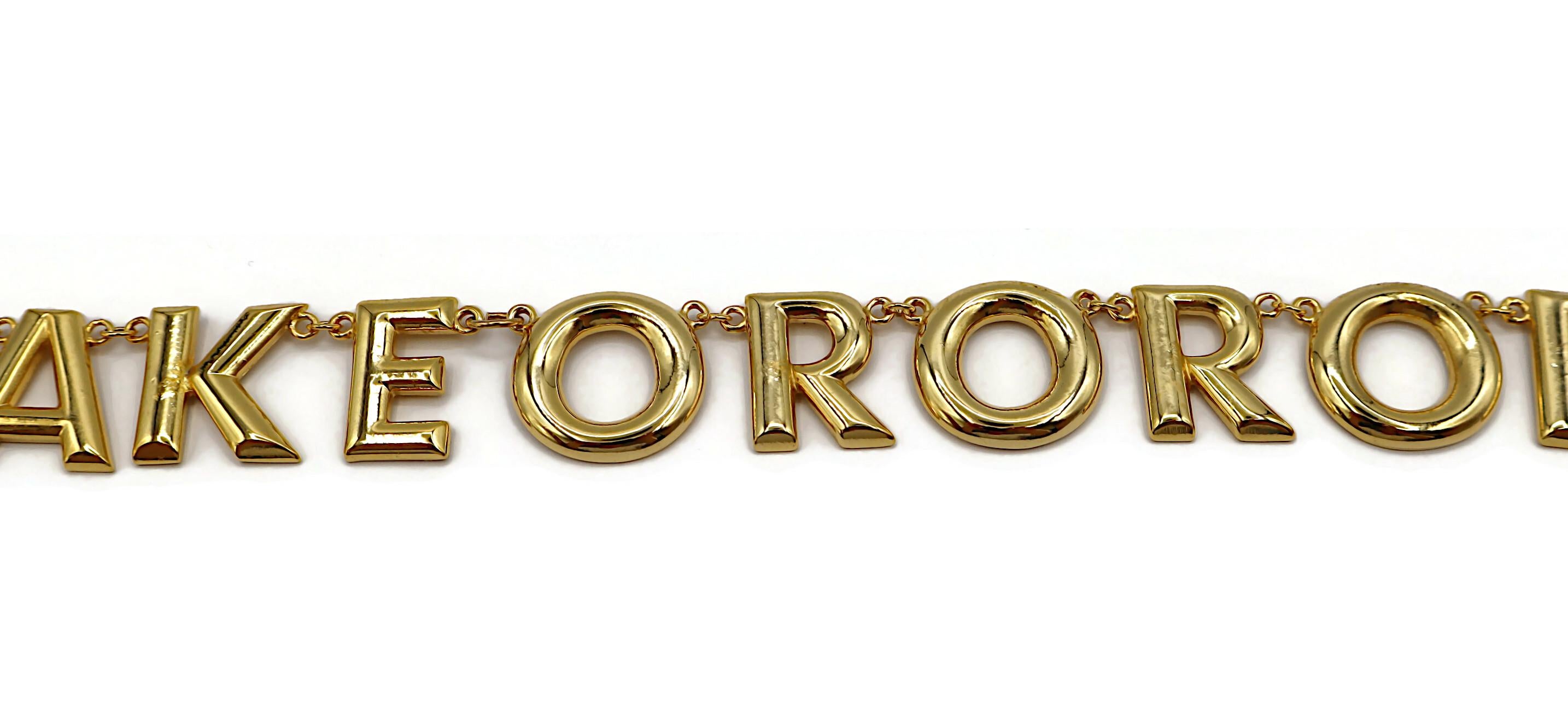 MOSCHINO Vintage Gold Tone 