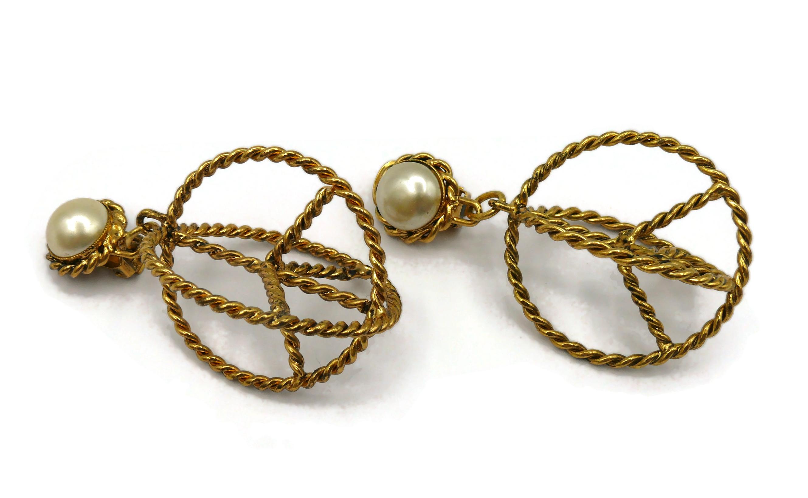 moschino hoop earrings