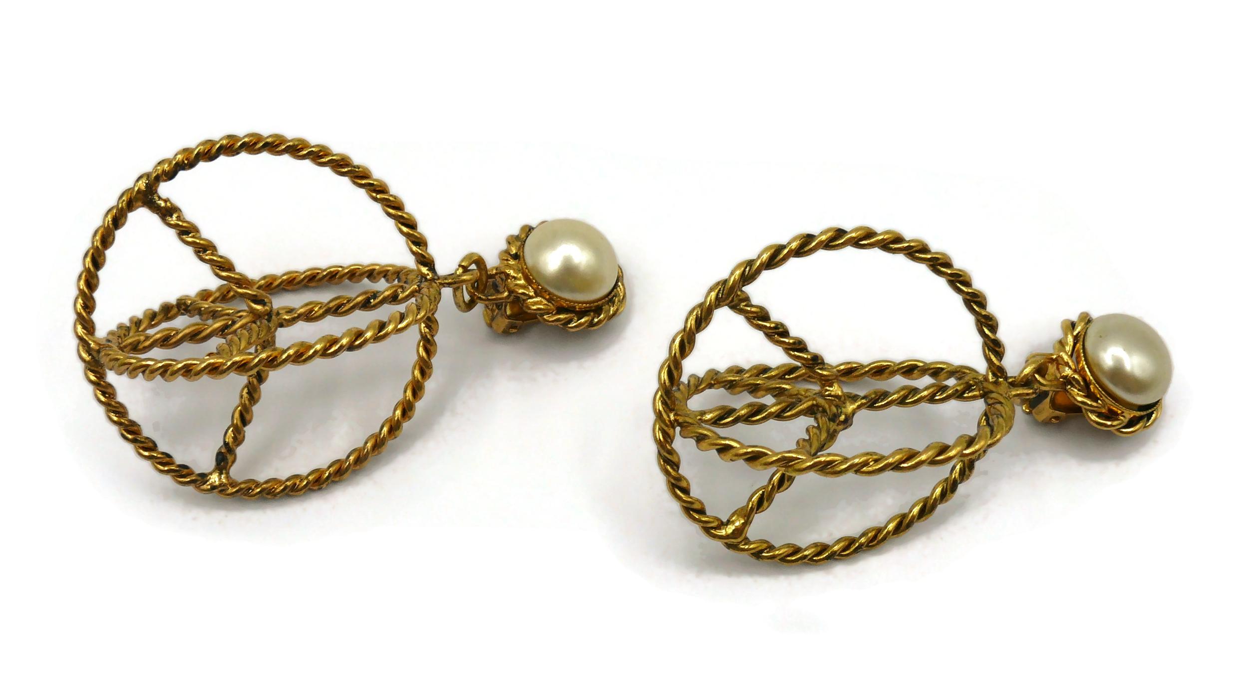 moschino hoop earrings