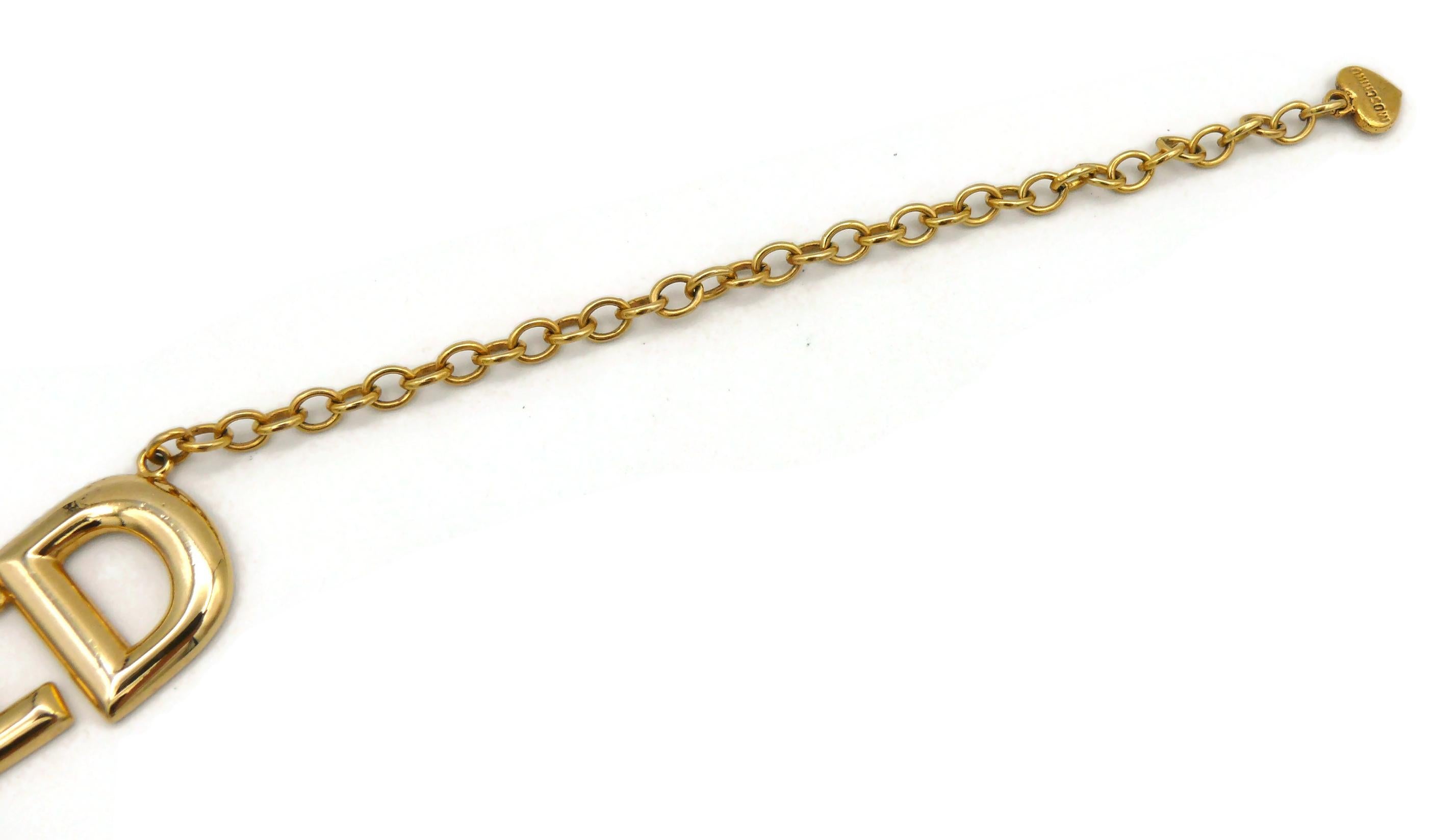 MOSCHINO Vintage Gold Toned 
