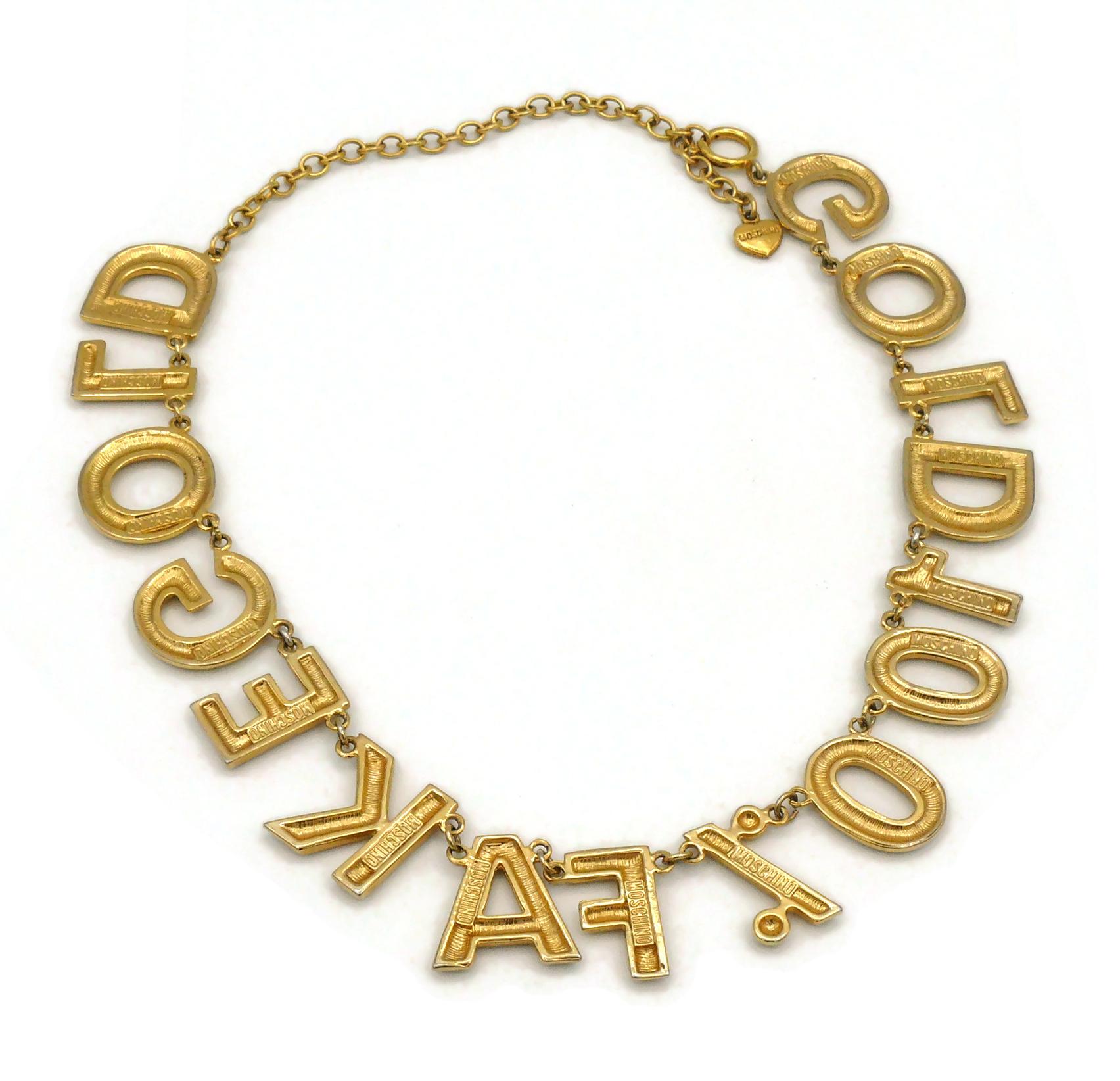 MOSCHINO Vintage Gold Toned 