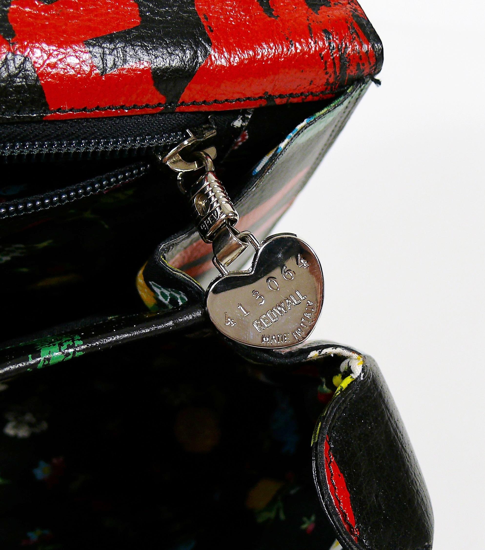 Moschino Vintage Graffitis Non E Tutt'Oro Quello Che Luccia Leather Handbag For Sale 12