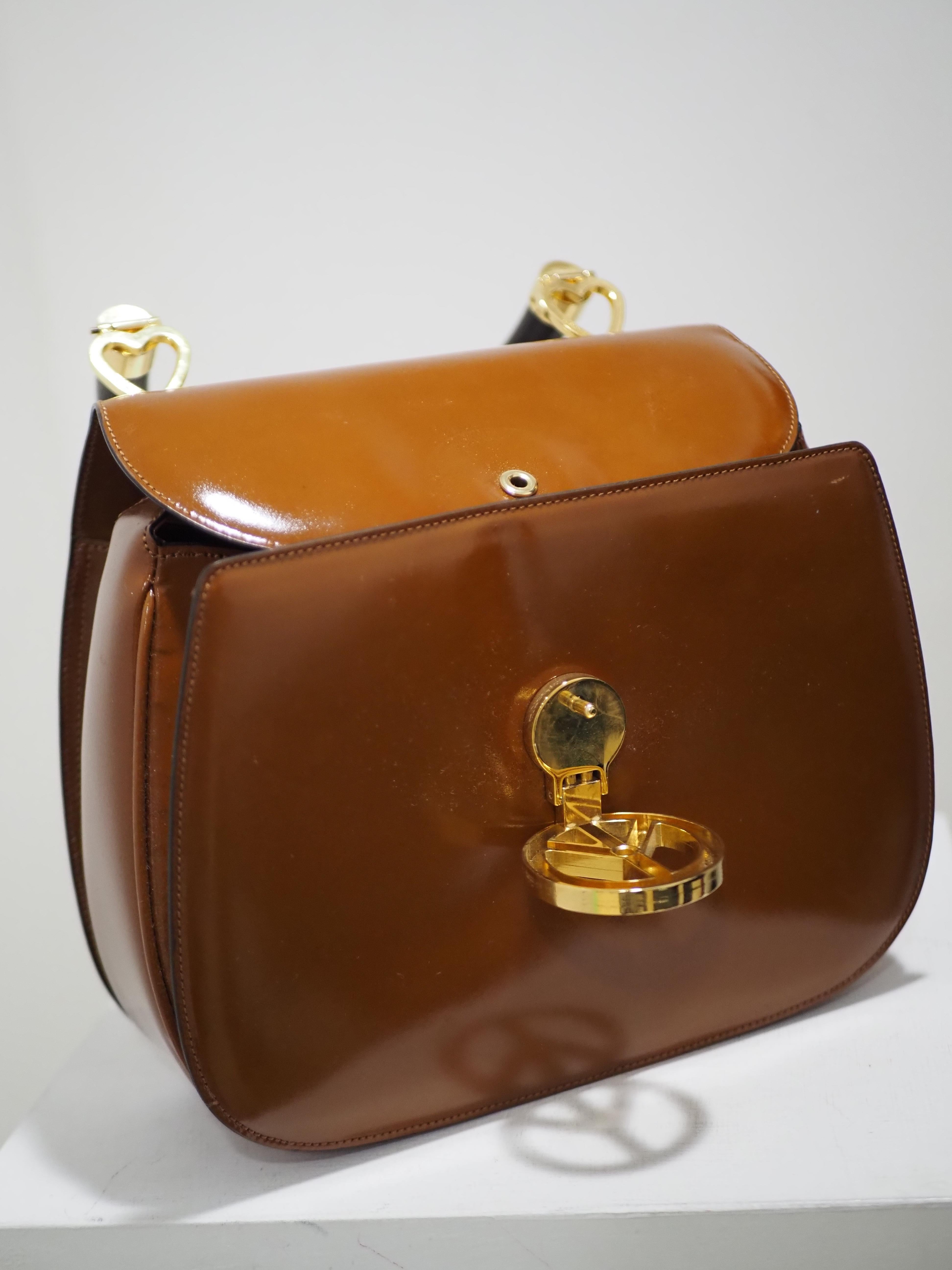 Brown Moschino vintage handle shoulder bag